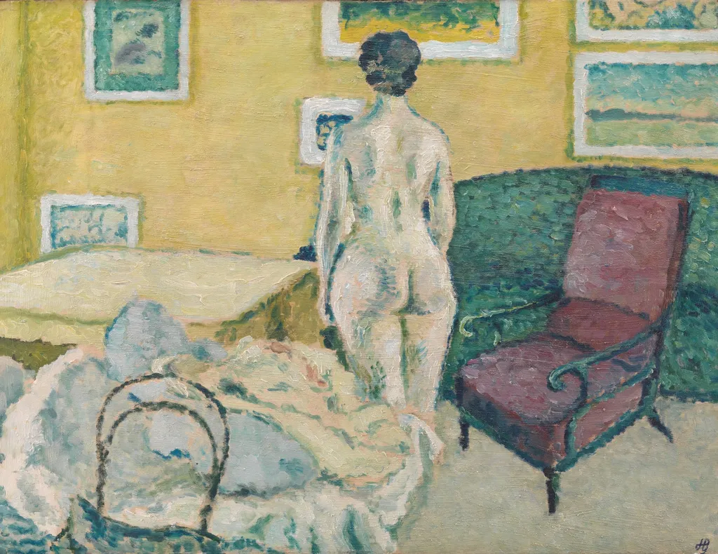 Interior with Standing Nude, by Unknown, 1908