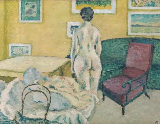 Interior with Standing Nude, by Unknown