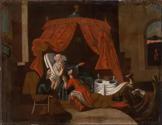 Isaac Blessing Jacob, by Unknown, 1740