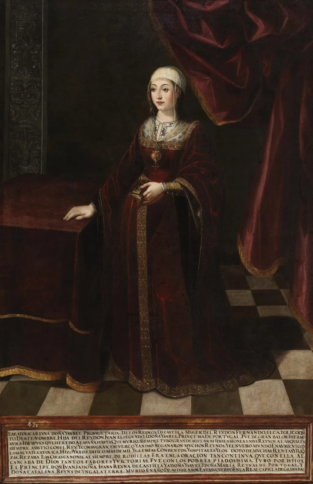 Isabel la Católica, by Unknown, oil, 1601