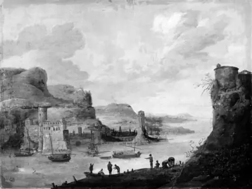 Italian Seaport, by Unknown