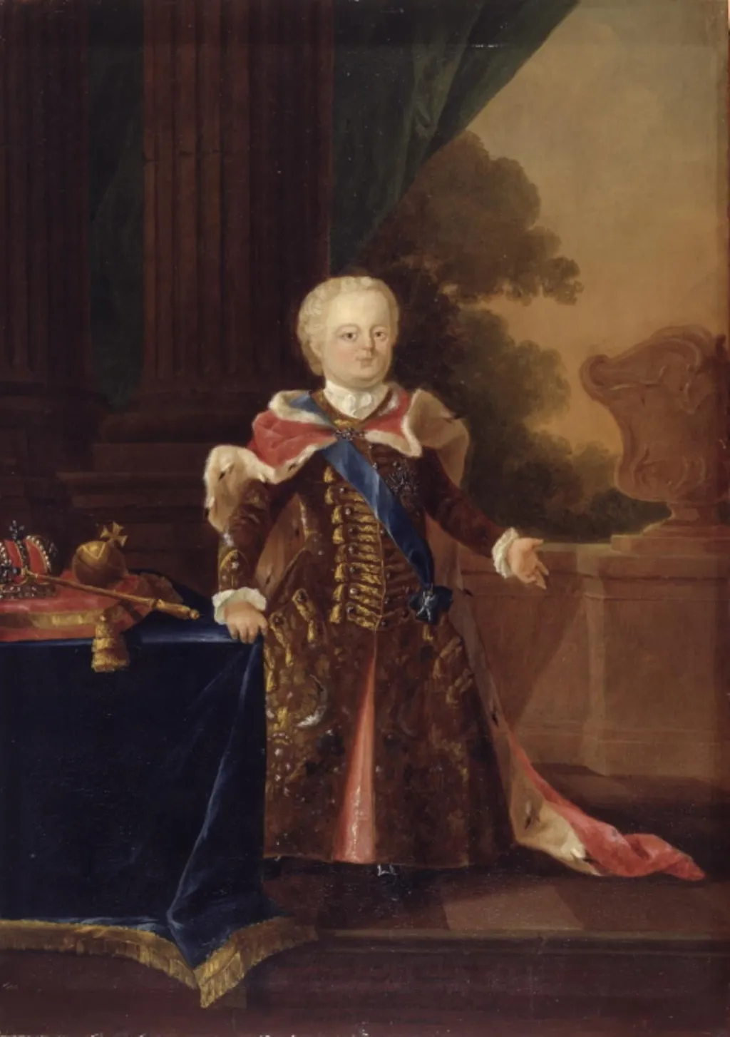Ivan III or Ivan VI Antonovich. Full-length Portrait, by Unknown, unspecified, 1750