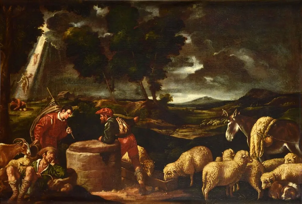 Jacob en el pozo, by Unknown