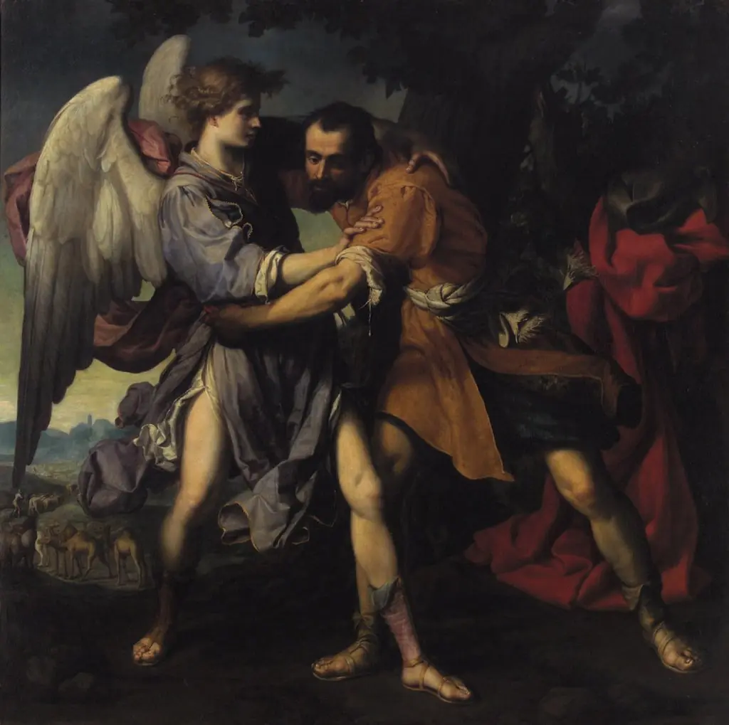 Jacob with the Angel, by Unknown
