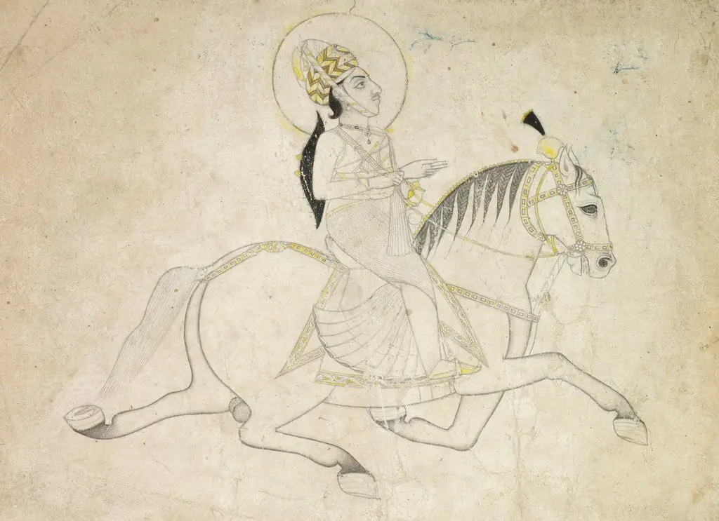 Jai Singh III of Jaipur (r. 1818–1835) Riding, by Unknown