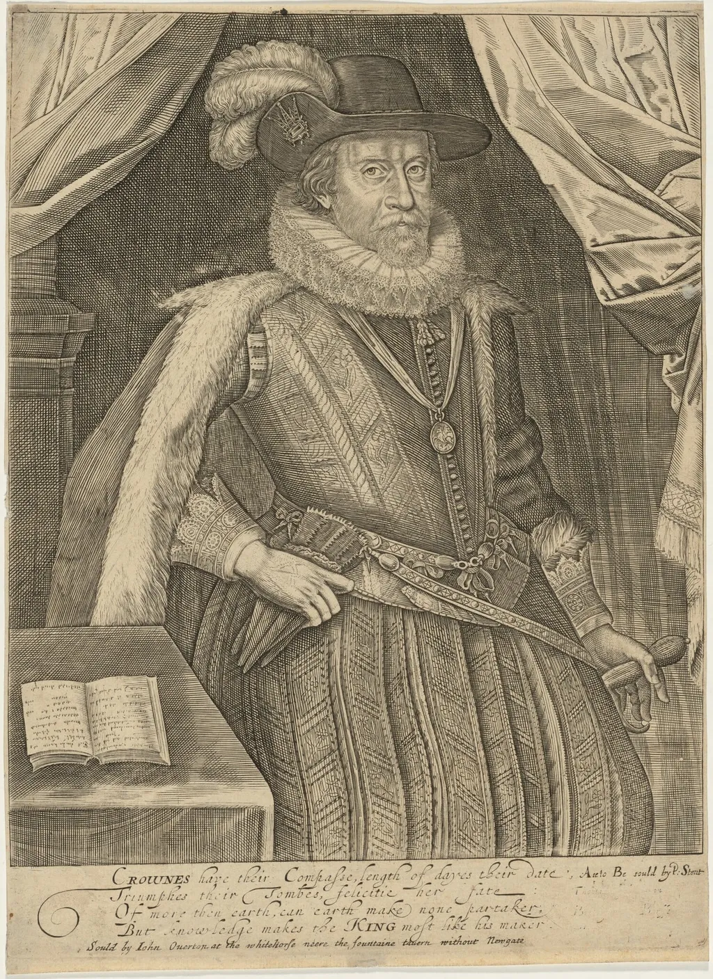James I, by Unknown, ink, 1586