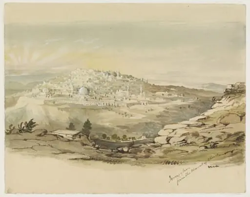 Jerusalem from the Mount of Olives, by Unknown