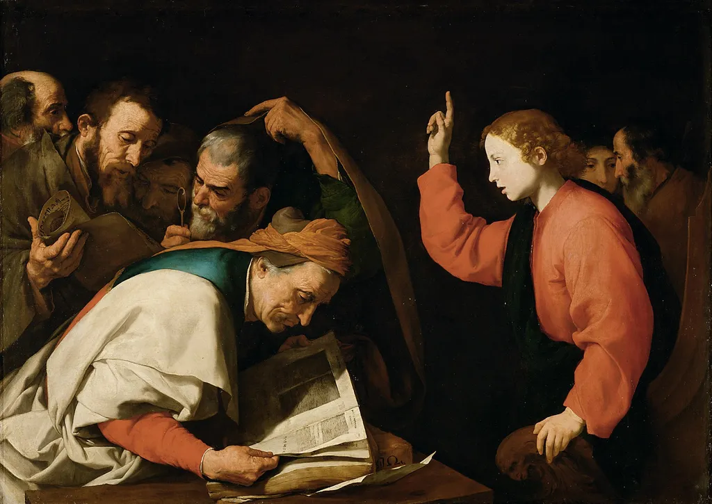 Jesus among the Doctors, by Unknown, unspecified, 1630
