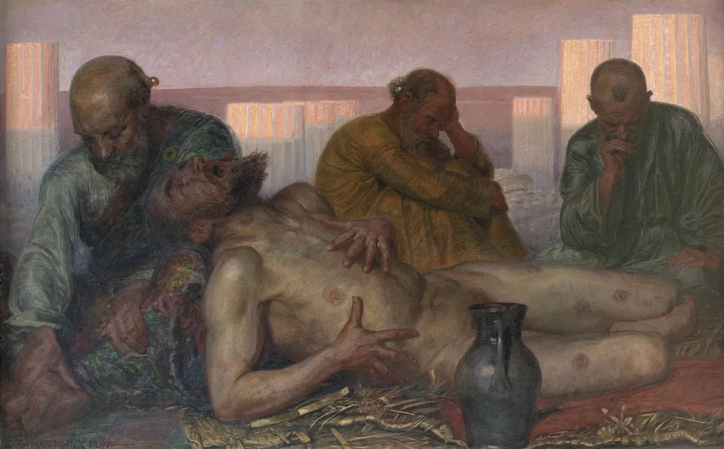 Job and His Friends, by Unknown, 1887