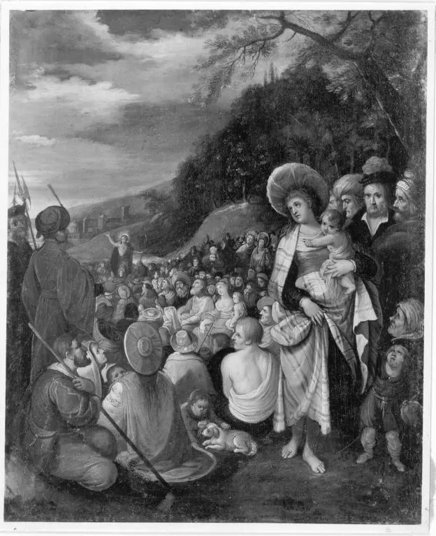 Johannes predigt in der Wüste, by Unknown, unspecified, 1600
