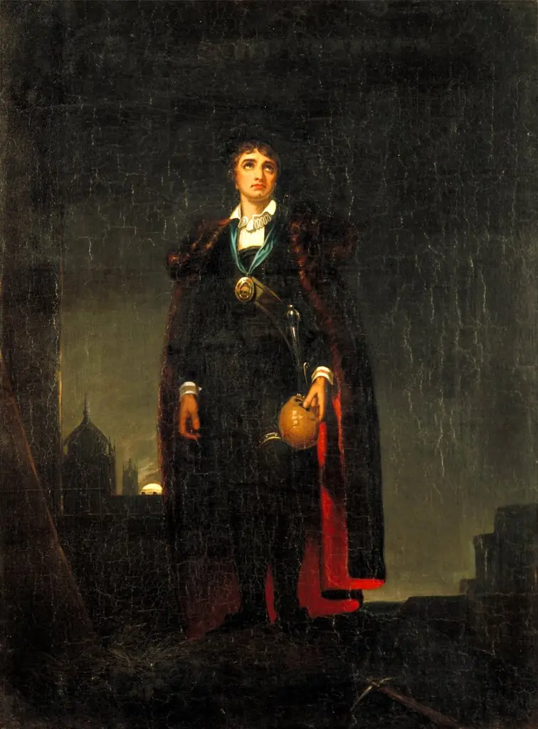 John Philip Kemble (1757–1823), as Hamlet in 'Hamlet' by William Shakespeare, by Unknown