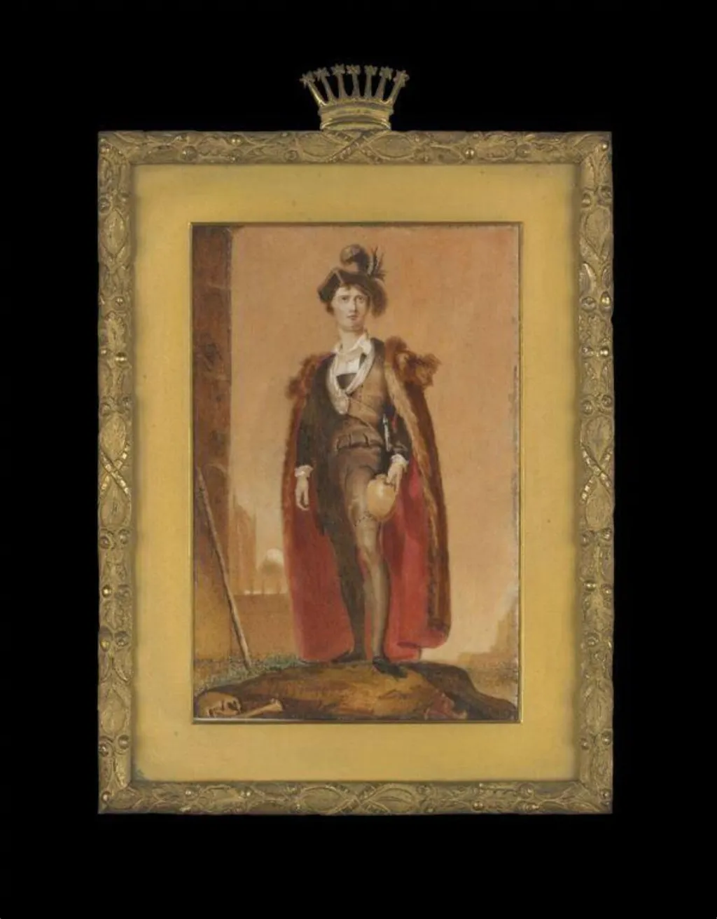 John Philip Kemble as Hamlet, by Unknown, paint, 1850