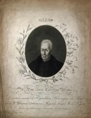 José Celestino Mutis. Stipple engraving., by Unknown, 1850