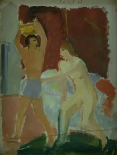Josef and Potifar's Wife, by Unknown