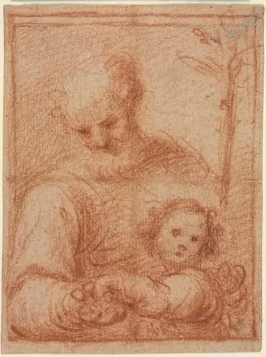 Joseph and Child (recto), by Unknown