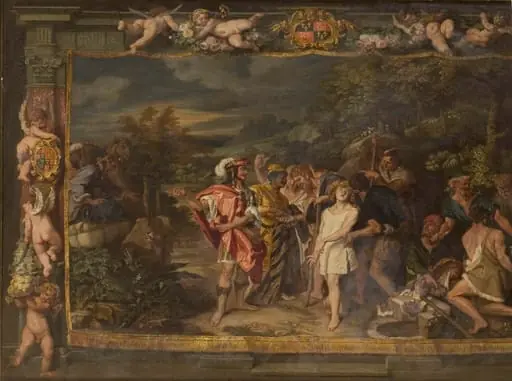 Joseph sold by his brothers, by Unknown