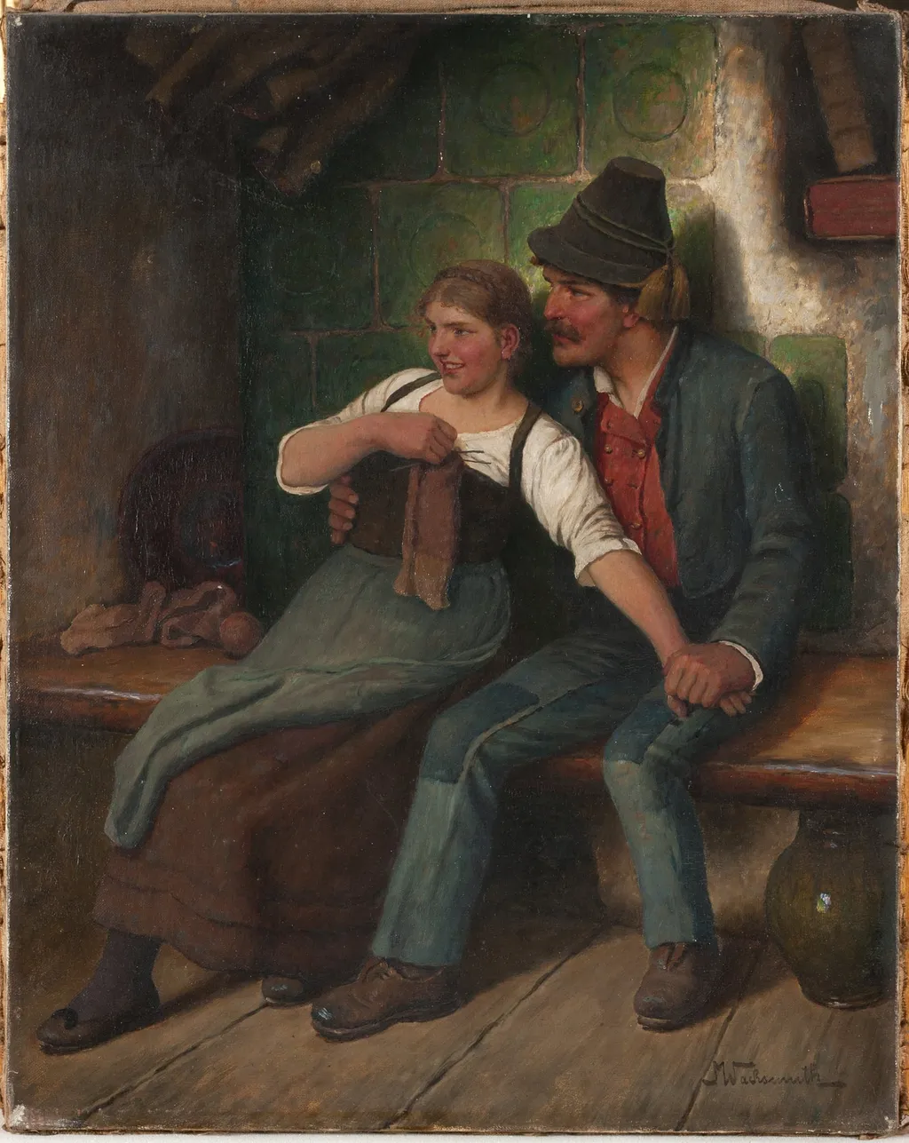 Junges Paar, by Unknown, 1850