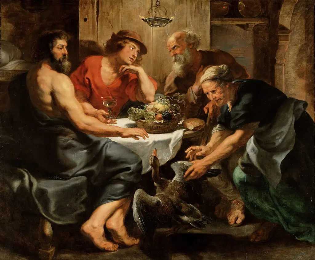 Jupiter and Mercury at Philemon and Baucis, by Unknown, 1622