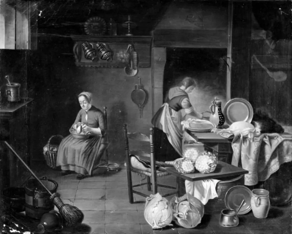 Køkkenstykke, by Unknown, oil, 1860