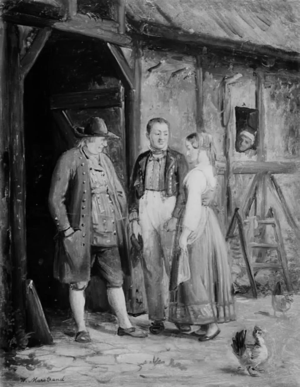 Kæresten præsenteres, by Unknown, 1850