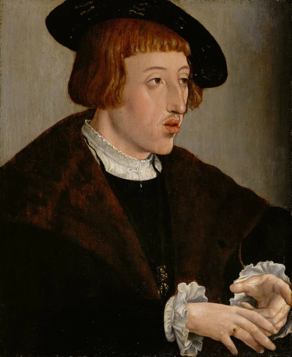 Kaiser Ferdinand I. (1503-1564), Bildnis in halber Figur, by Unknown, color, 1530