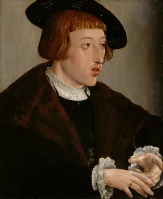 Kaiser Ferdinand I. (1503-1564), Bildnis in halber Figur, by Unknown, 1530