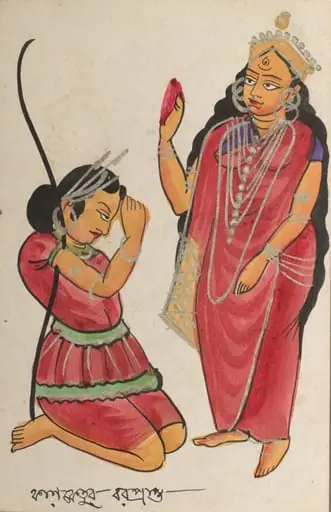 Kalaketu Receiving a Boon from the Goddess Chandi, by Unknown