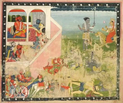 Kali and Devi attack, from a Devi Mahatmya, by Unknown