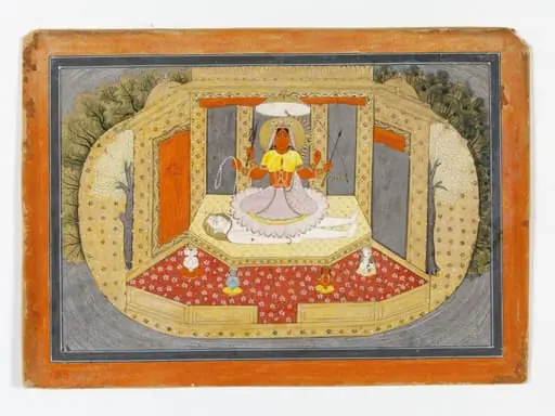 Kali on the prostrate body of Shiva, by Unknown