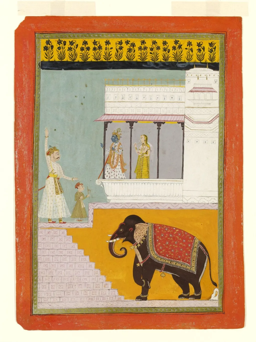 Kanara Ragini, by Unknown, paint, 1680