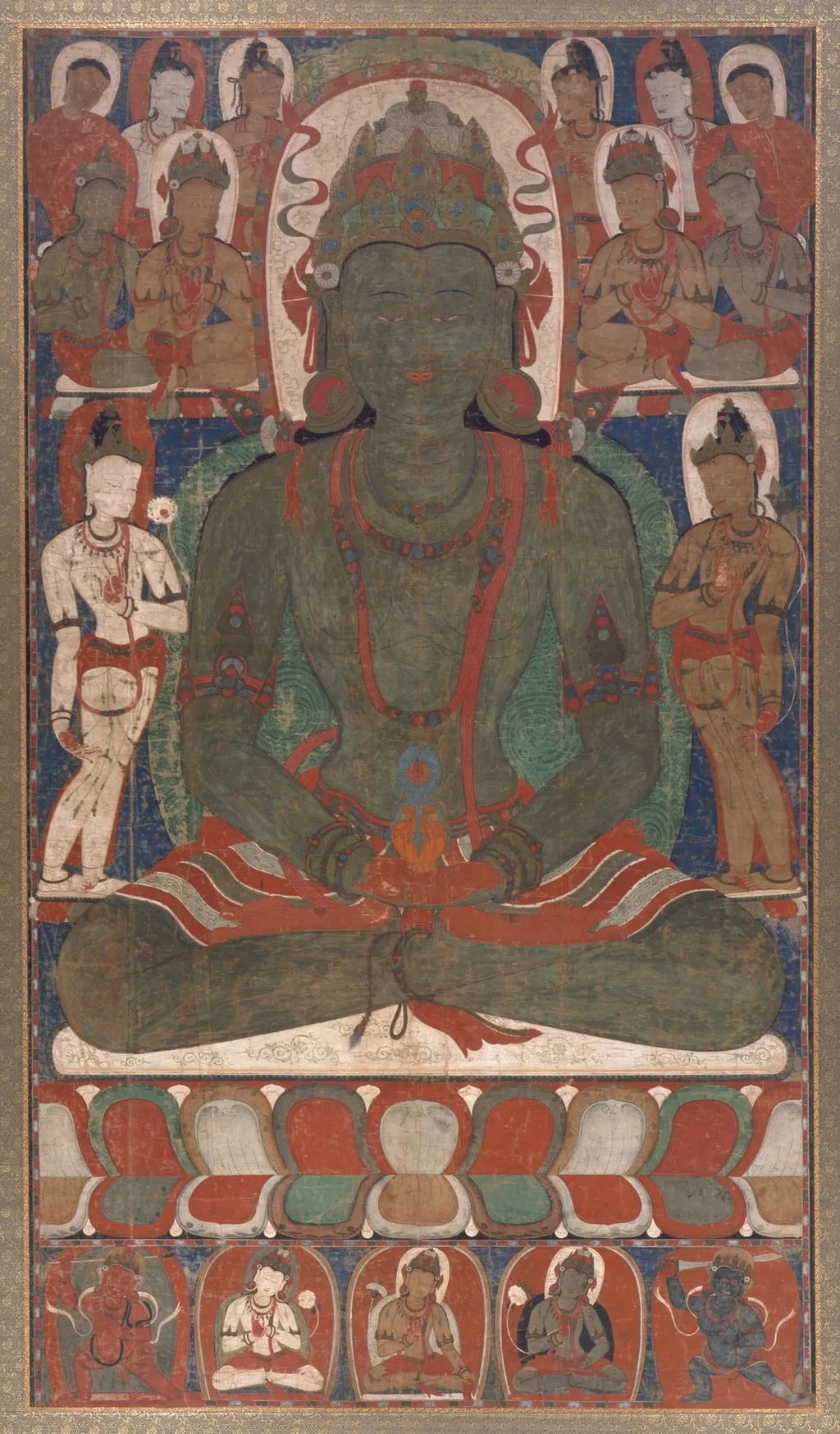 Karma Amitayus, From a Mandala of the Ninefold Amitayus, by Unknown, unspecified, 1150