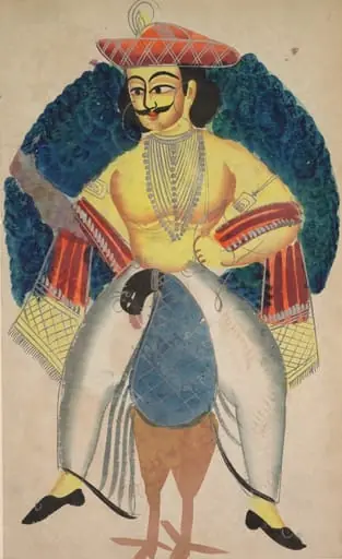 Kartikeya, from a Kalighat album, by Unknown