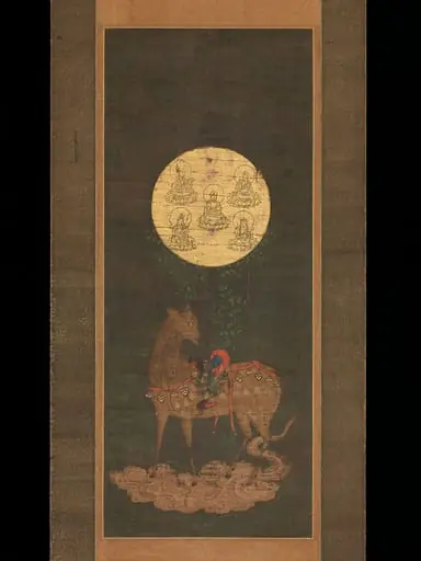 春日鹿曼荼羅 (Kasuga shika mandara)|Deer Mandala of Kasuga Shrine, by Unknown, 1350