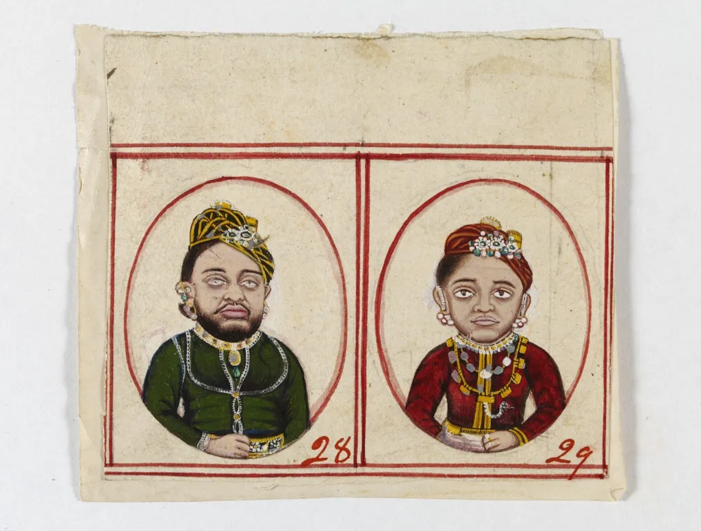 Khuman Singh and Bijai Singh, by Unknown, paint, 1890