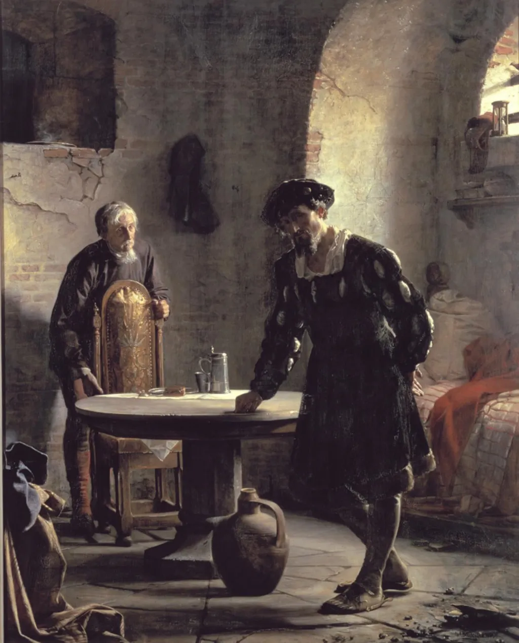 King Christian II in Prison, by Unknown, 1871
