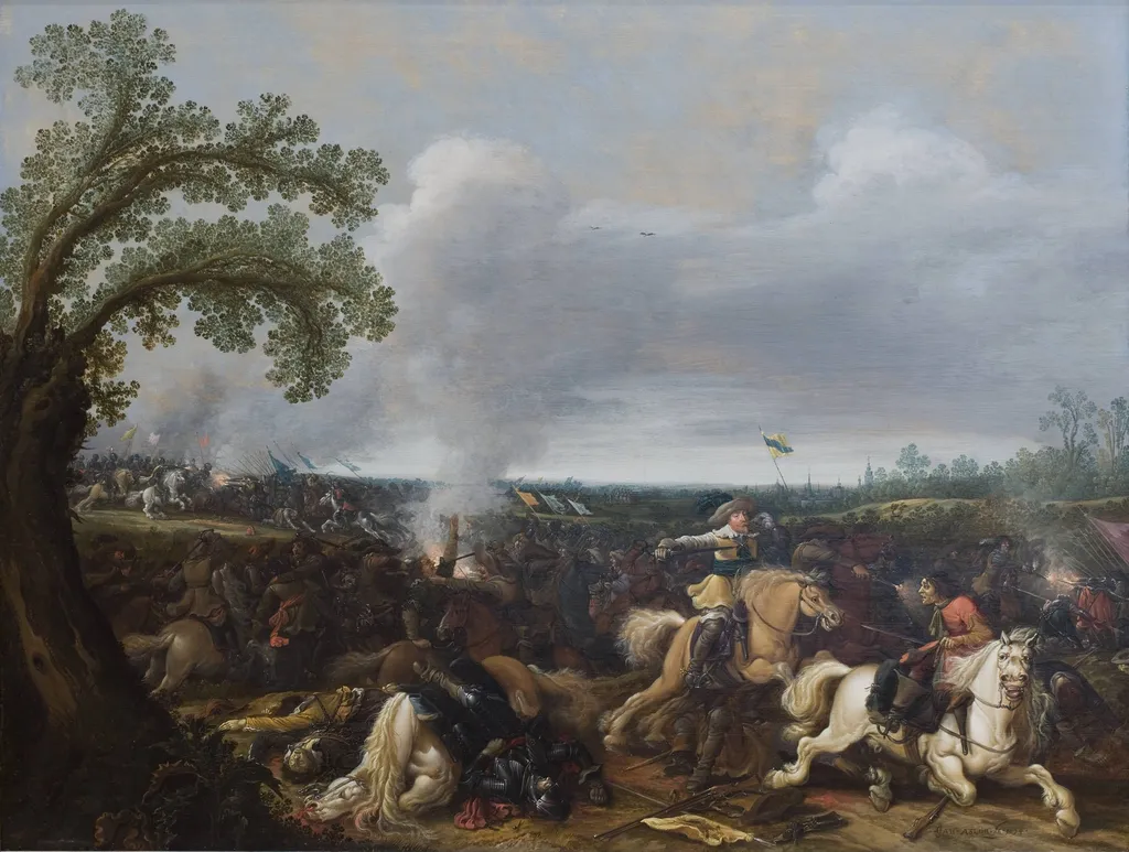 King Gustav II Adolf of Sweden at the Battle by Lützen November 16th, 1632, by Unknown, 1634