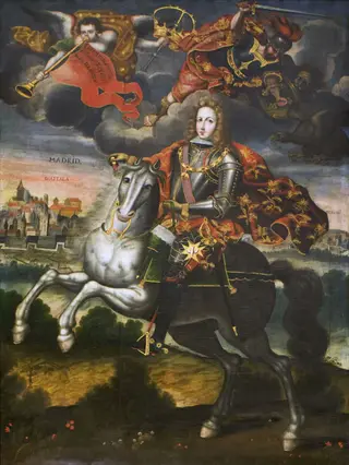 King Louis I of Spain on Horseback, by Unknown, 1750