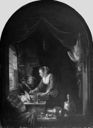 Kitchen Scene, by Unknown
