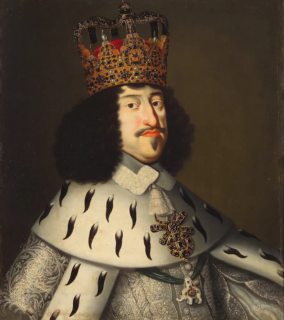 König Friedrich III. (1609-1670) von Dänemark und Norwegen im Krönungsgewand, Brustbild, by Unknown