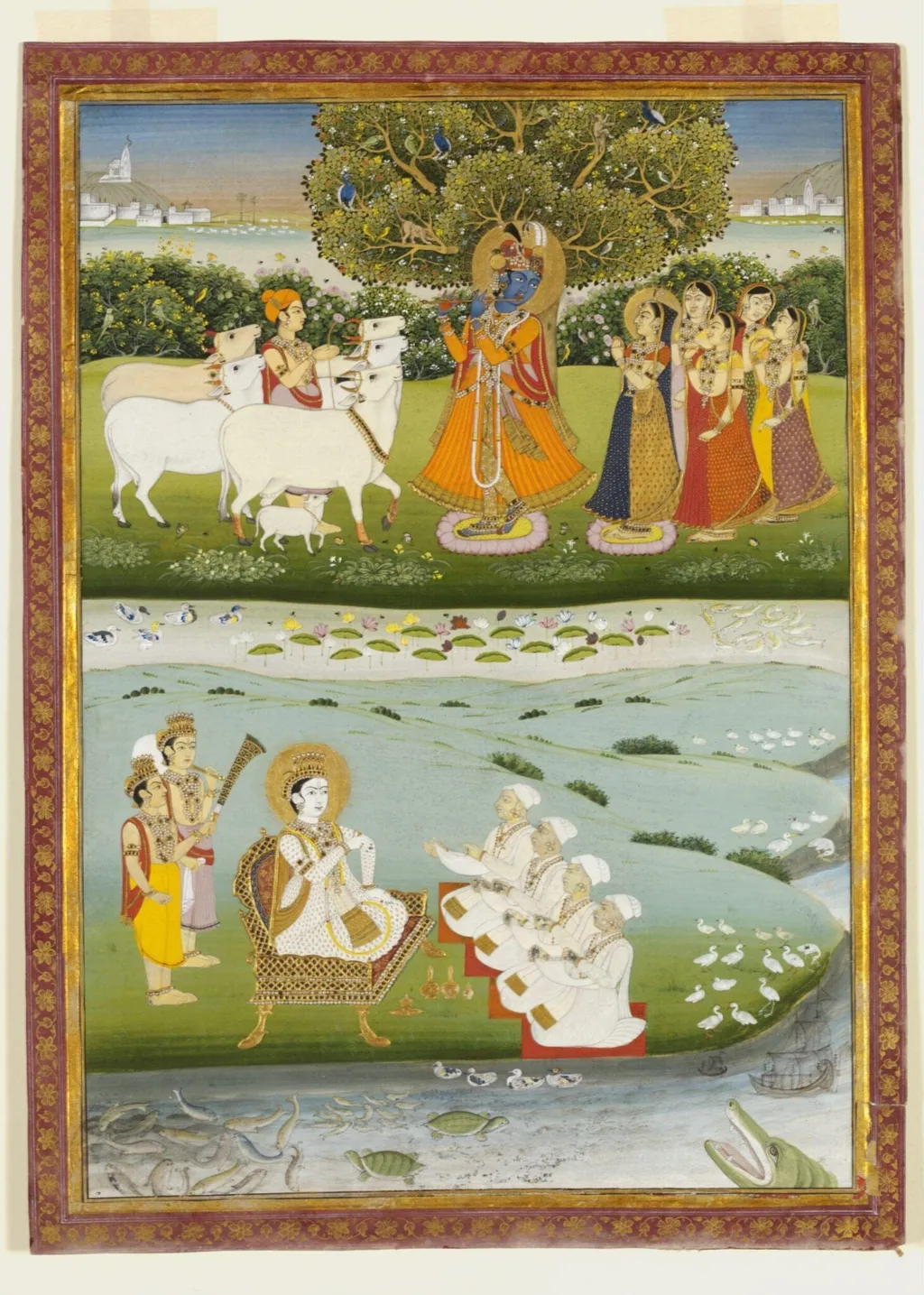 Krishna, by Unknown, paint, 1850