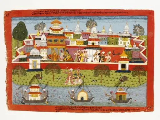 Krishna and Jambhavati, by Unknown