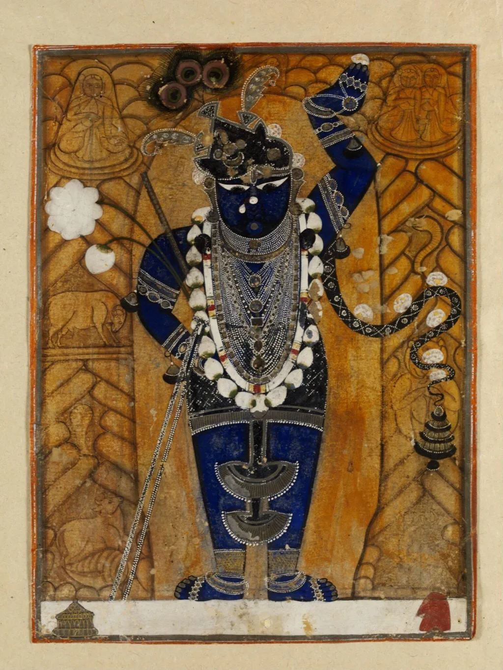 Krishna as Srinathji, by Unknown, paint, 1850
