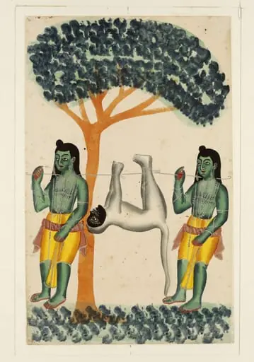 Kusha, Lava and Hanuman, by Unknown