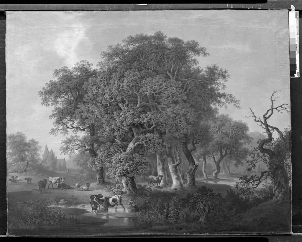Kvæg i en skov, by Unknown, 1817