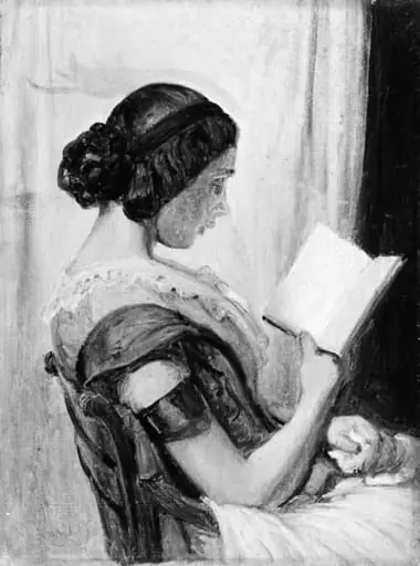 Læsende ung pige, by Unknown