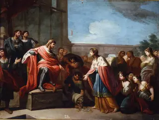 La Emperatriz Marta de Constantinopla ante Alfonso X el Sabio. óleo sobre lienzo