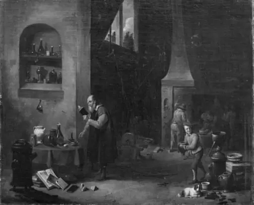 Laboratory Worker in his Laboratory, by Unknown