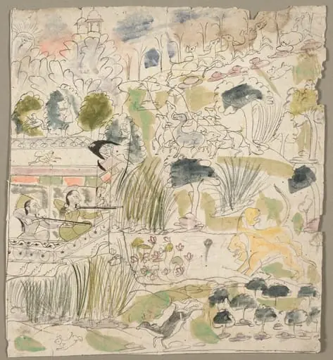 Ladies Shooting from a Pavilion, by Unknown