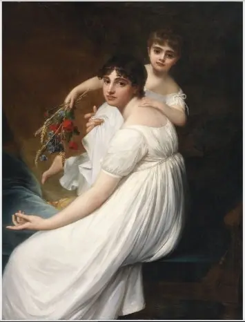 Lady Pamela FitzGerald (d.1831), and her Daughter, by Unknown