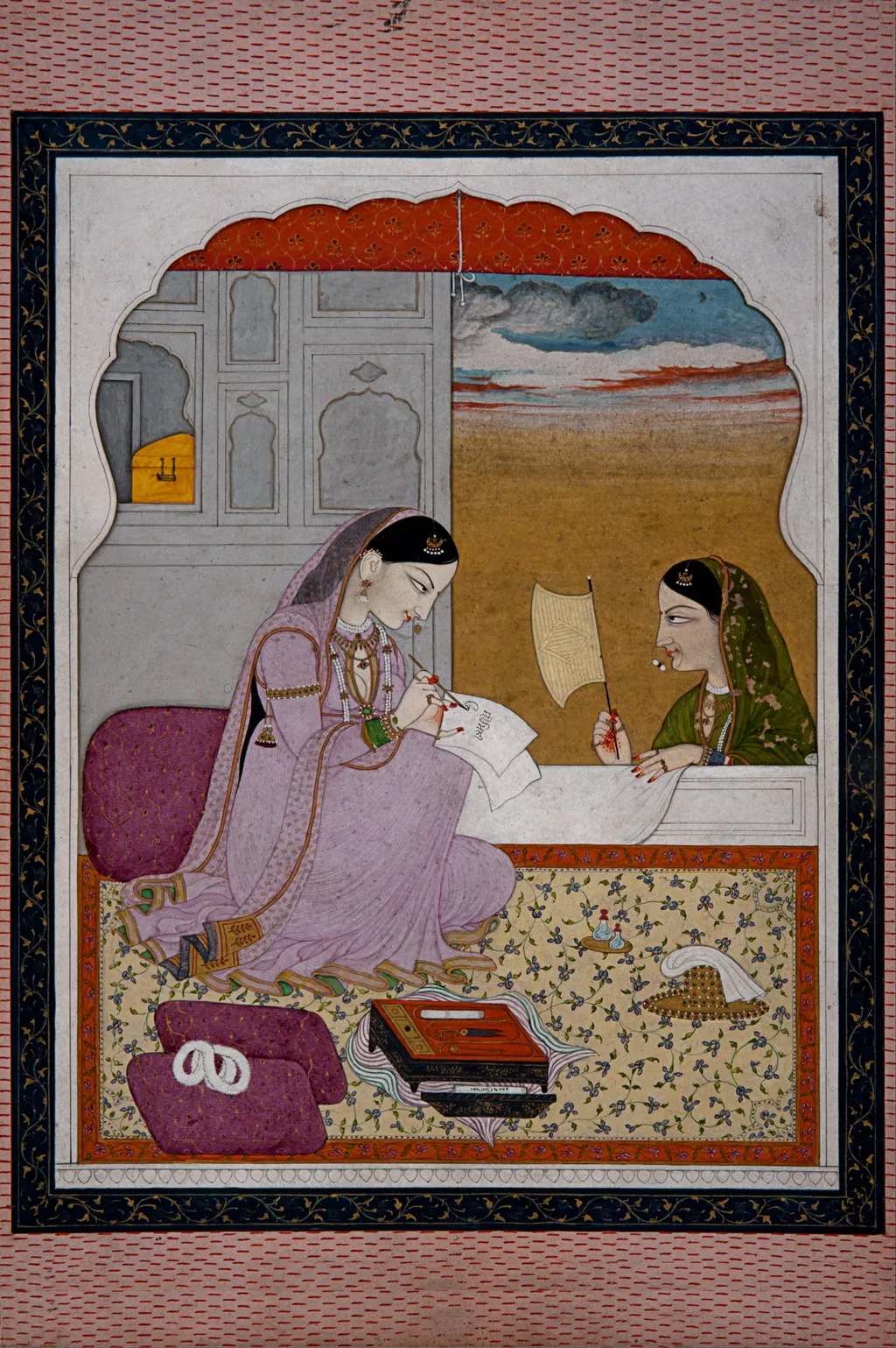 Lady writing a love letter, by Unknown, unspecified